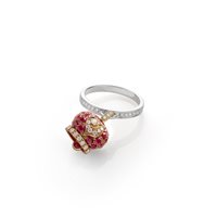 Anneau Chantecler Femme Campanelle in Or rosé Rubino 37722 - 37722-15